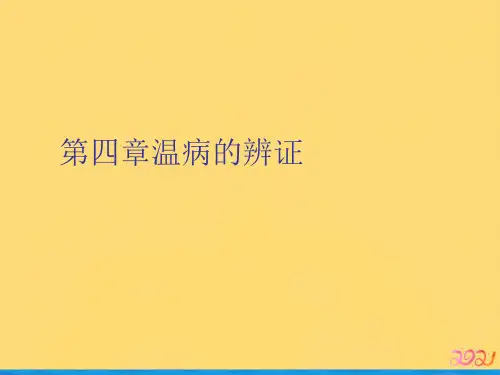 第四章温病的辨证优品ppt