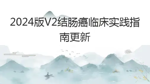 2024版V2结肠癌临床实践指南更新PPT