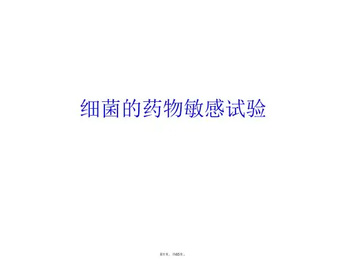 细菌的药物敏感试验