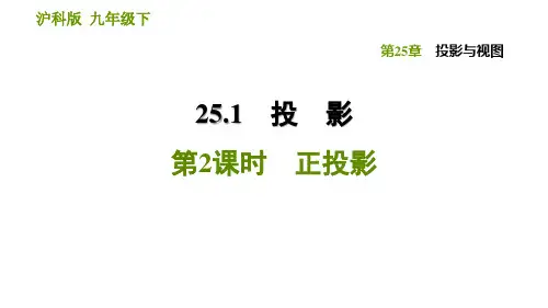 2021春沪科版九年级数学下册 第25章 25.1.2 正投影
