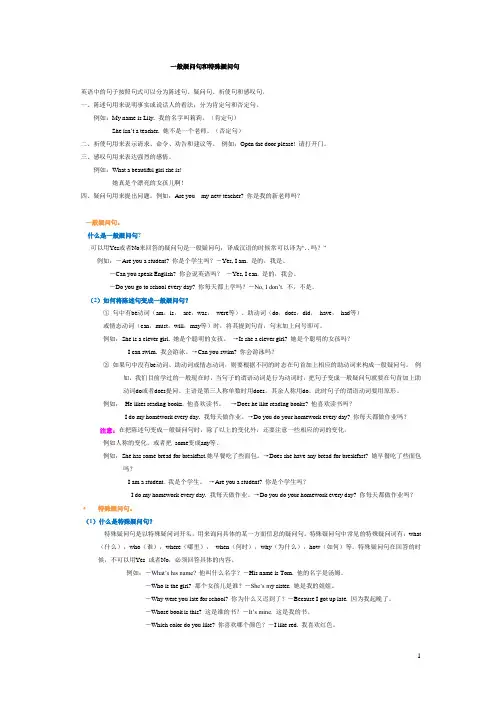 一般疑问句和特殊疑问句5