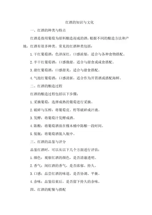 红酒的知识与文化