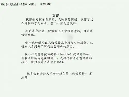 邓晓龙  邹韬奋《_我的母亲》ppt