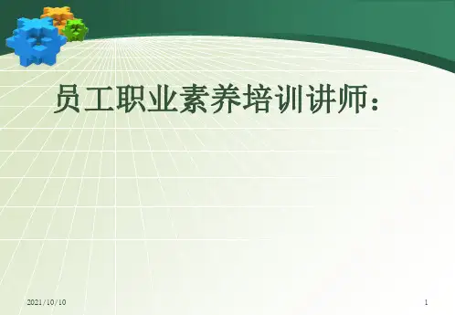 员工职业素养培训55102【优质PPT】