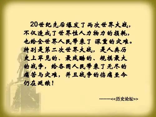 两次世界大战复习课课件
