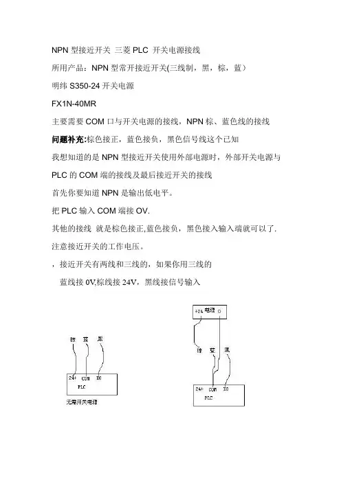 三菱PLC型号及接线