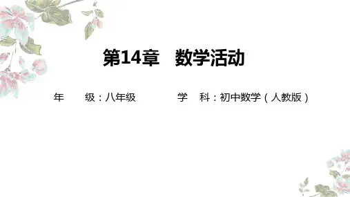 第十四章 整式的乘法与因式分解数学活动 教学课件(共14张PPT)  人教版八年级数学上册