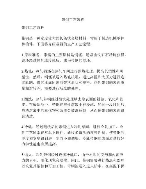 带钢工艺流程