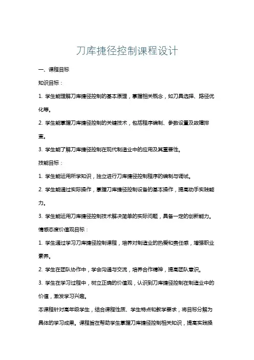 刀库捷径控制课程设计
