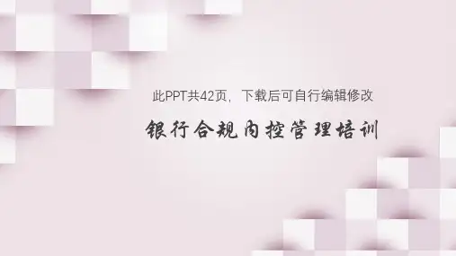 银行内控合规管理PPT培训课件