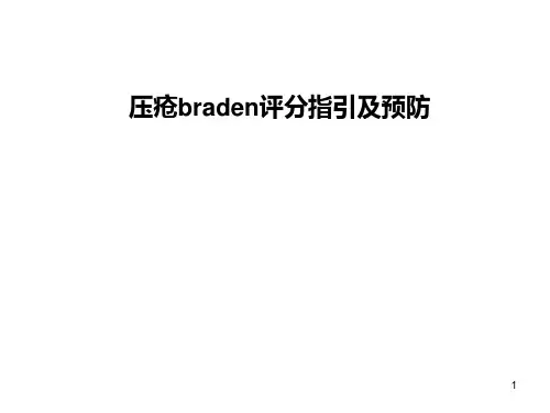 压疮braden评分指引及预防-PPT