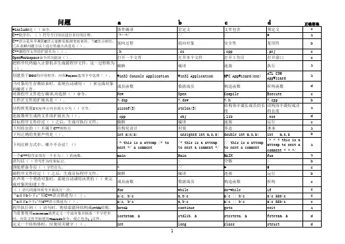 选择题库(c语言)