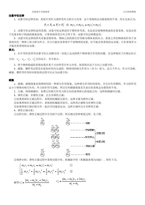动量守恒定律
