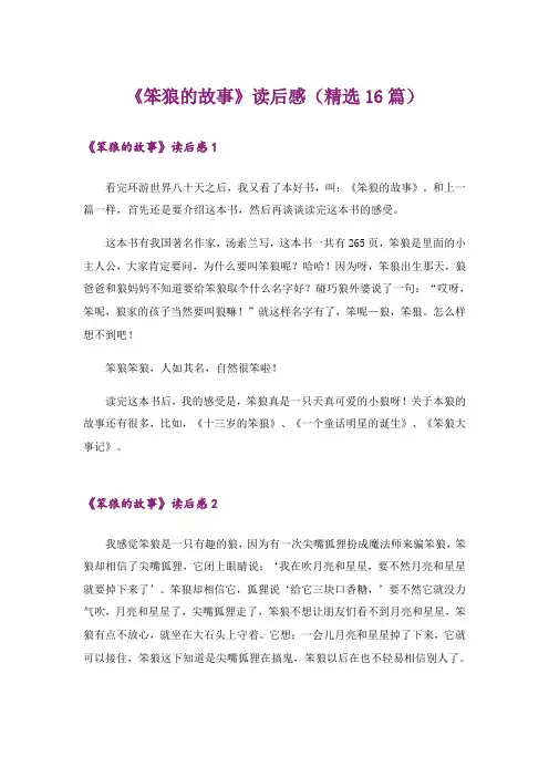 《笨狼的故事》读后感(精选16篇)