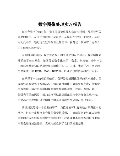 数字图像处理实习报告