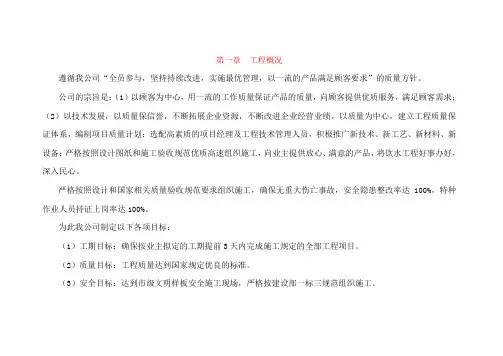 安全饮水工程某农村安全饮水项目施工组织设计