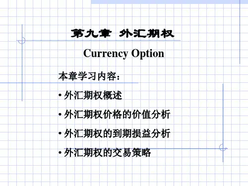 外汇期权概述