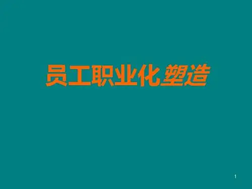 员工职业化塑造培训教材(PPT 71张)