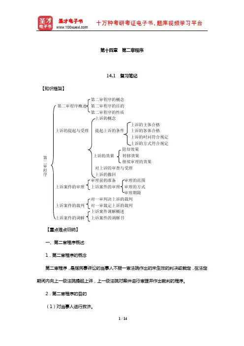 李浩《民事诉讼法学》笔记和课后习题(含考研真题)详解(第二审程序)【圣才出品】