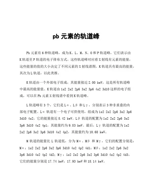 pb元素的轨道峰