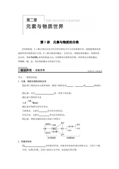 元素的物资与分类