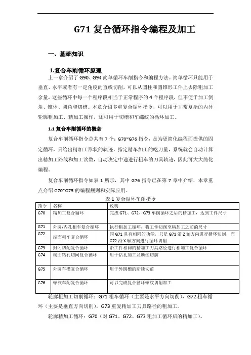 数控加工工艺及编程  G71复合循环指令编程的应用