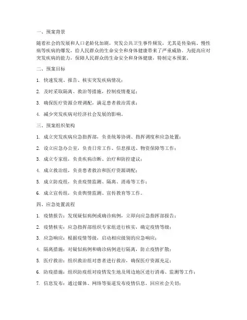 突然疾病应急预案