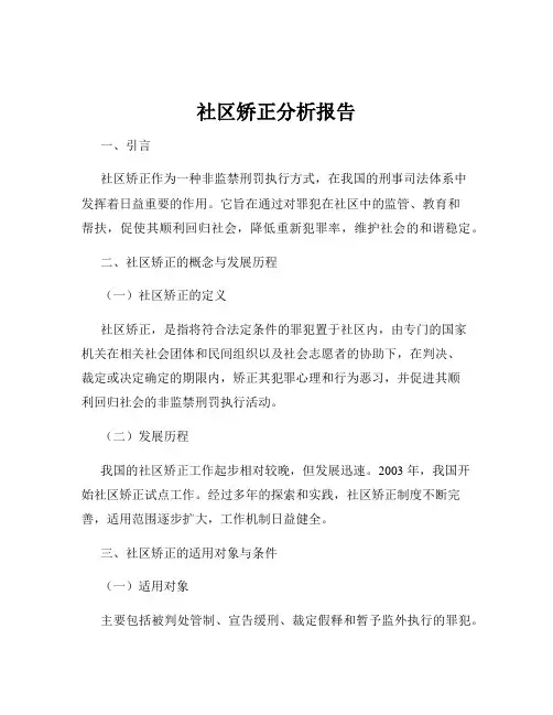 社区矫正分析报告