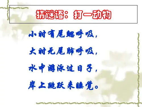 两栖动物的生殖和发育ppt课件