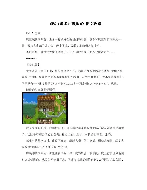 SFC《勇者斗恶龙6》图文攻略