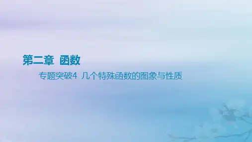 高考数学一轮总复习第二章函数专题突破4几个特殊函数的图象与性质课件