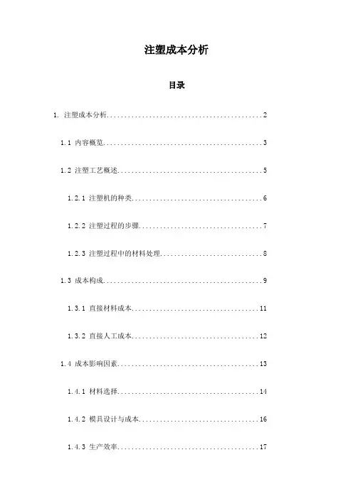 注塑成本分析