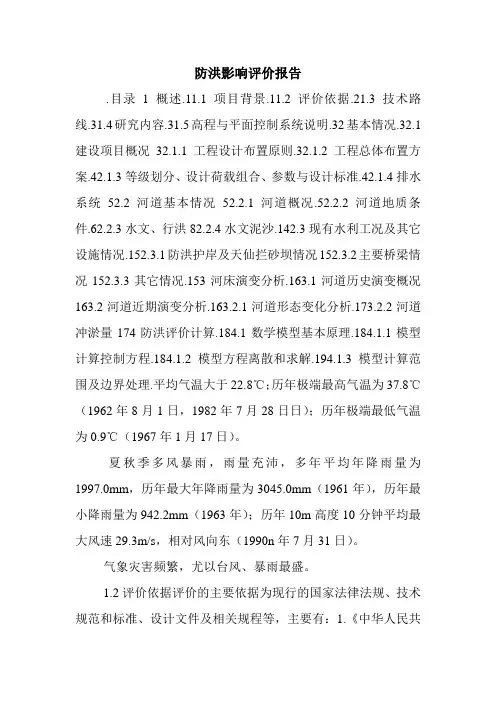 防洪影响评价报告.doc