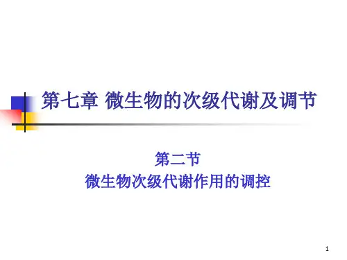 微生物次级代谢与调节2