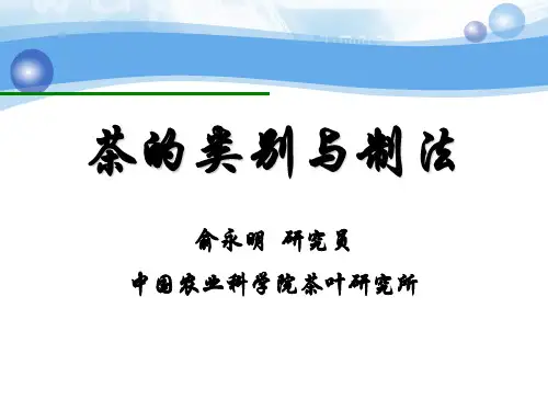 茶的类别与制法