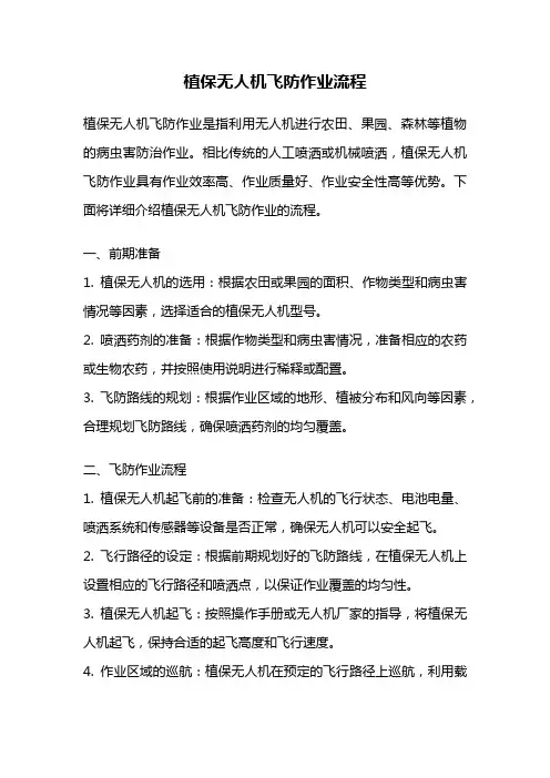 植保无人机飞防作业流程