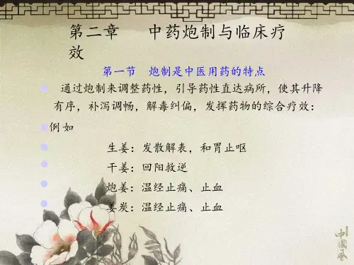 中药炮制与临床疗效课件
