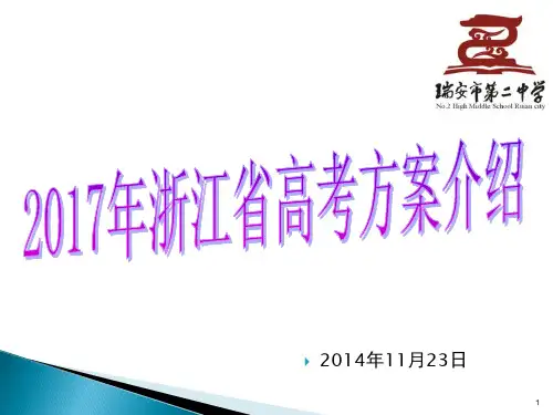 年浙江高考(家长会)幻灯片