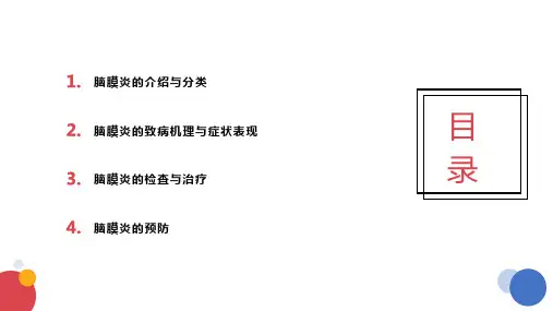 脑膜炎的发病与治疗ppt课件