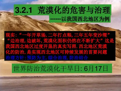 高中地理湘教版必修三第二章第一节荒漠化的危害与治理湘教版(28张)