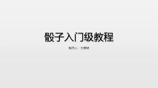 摇骰子入门级教程 