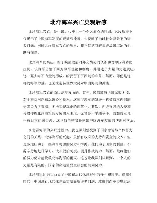 北洋海军兴亡史观后感