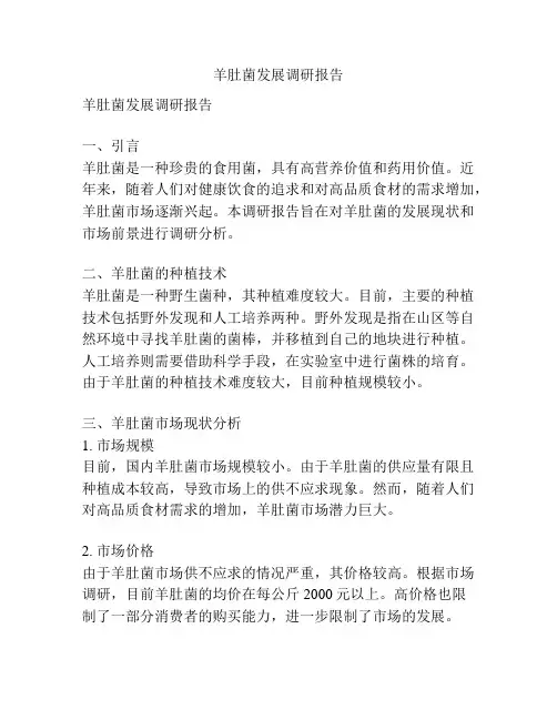 羊肚菌发展调研报告