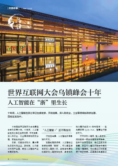 世界互联网大会乌镇峰会十年_人工智能在“浙”里生长