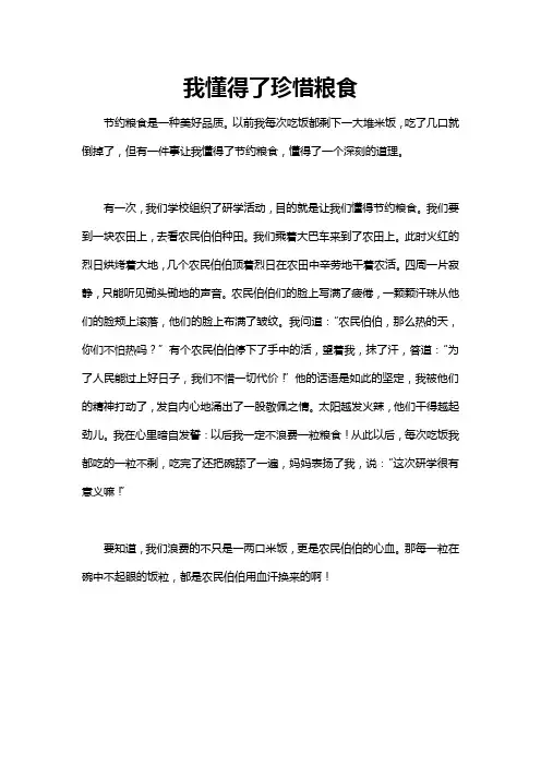 我懂得了____为题目作文460字