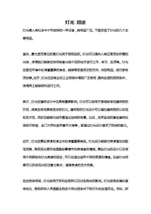 灯光 用途