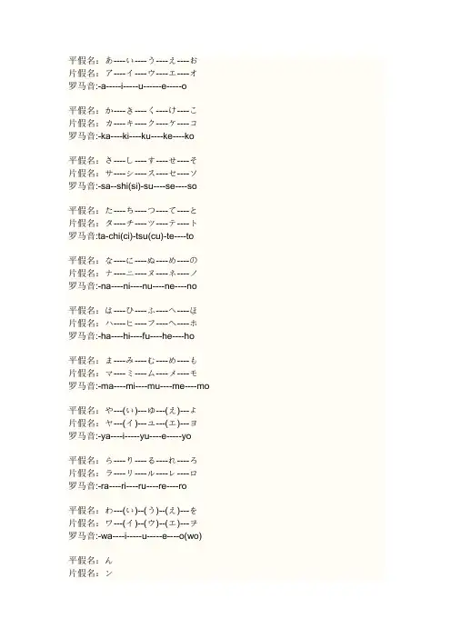 平假名