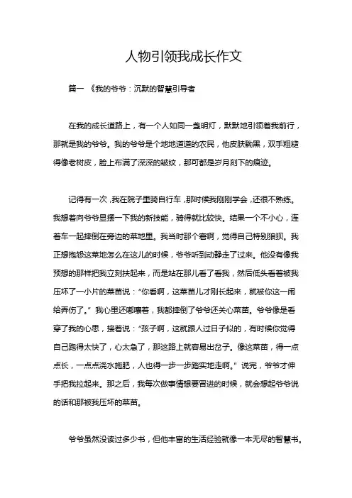 人物引领我成长作文