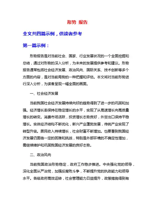 形势 报告