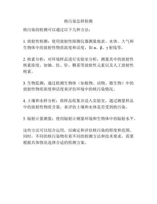 核污染怎样检测